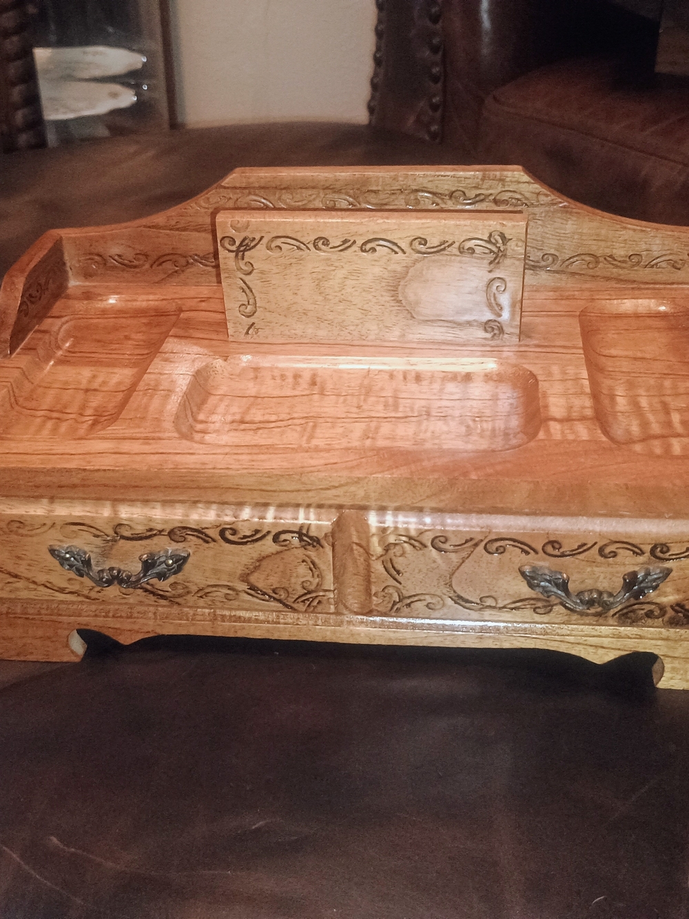 Vintage Wooden Gentlemens Dresser Mid To Late 20 th Century